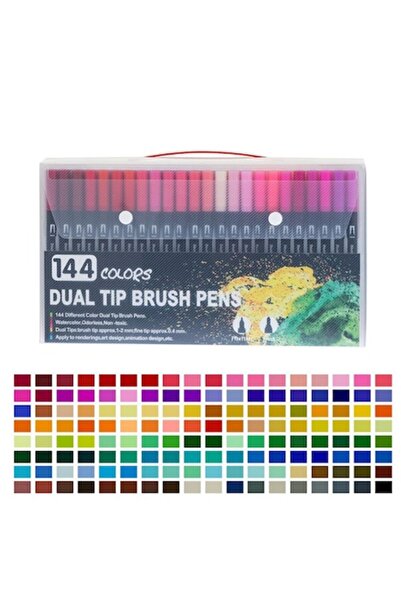 SIPEDO Set 144 de carioci, pe baza de apa, doua tipuri de varf, 1-2 mm, 0.4 m...