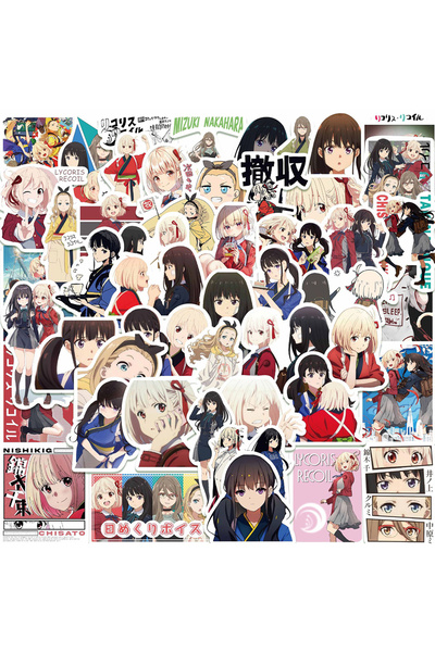Choice1 Choice 50PCS 10/30/50pcs Japanese Anime Lycoris Recoil Stickers Cute ...