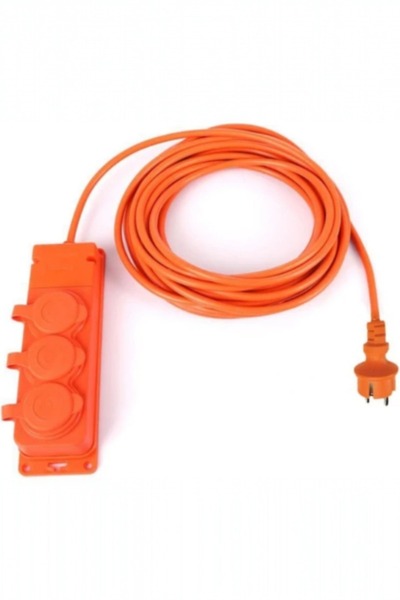Bylion 3'lü 10 Metre 3*1,5mm² Uzatma Kablosu - Turuncu
