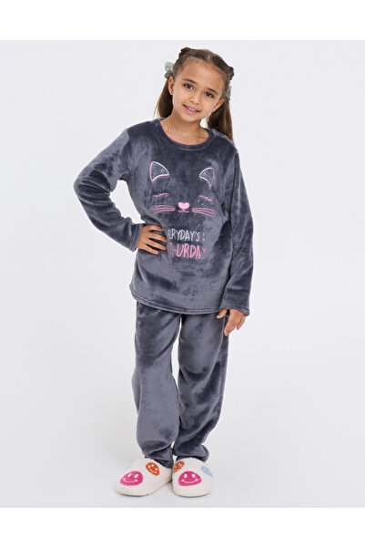 Nayomi Dream Grey Fleece Pajama Set