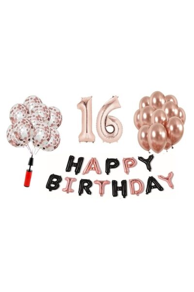 Domi Party & Gifts Set 36 baloane, Domi Party & Gifts, La mulți ani, auriu ro...