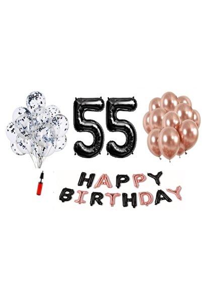 Domi Party & Gifts Set 36 baloane, Domi Party & Gifts, La mulți ani negru/aur...