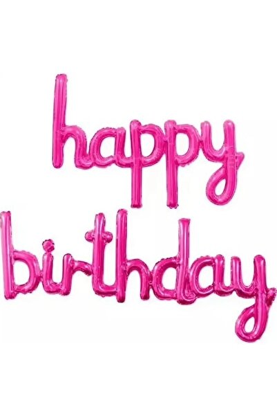 Danex Metallic Foil Balloon Set 'Happy Birthday', 45x85 & 45x124 cm, Pink