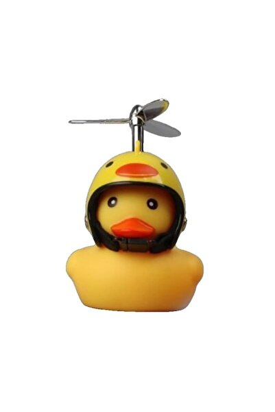Flippy Bicycle Light — Decorative Duck Model with Mounting System and LED Lights, 7.5 x 9 cm, Yell