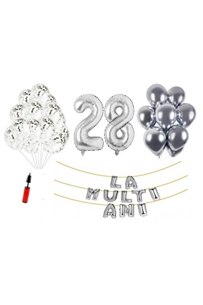 Domi Party & Gifts Set 33 baloane, DOMI PARTY & GIFTS®, La mulți ani aniversa...