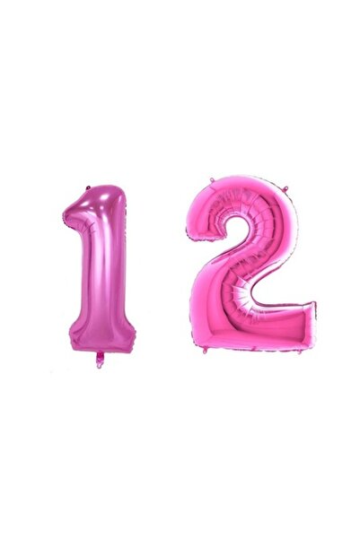 Ramira Balon figurina folie, DOMI PARTY & GIFTS, Roz, numarul 12, 100 cm