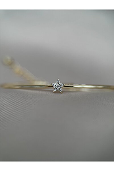 Luseda Yıldız Figürlü Gold Ayarlanabilir Bileklik