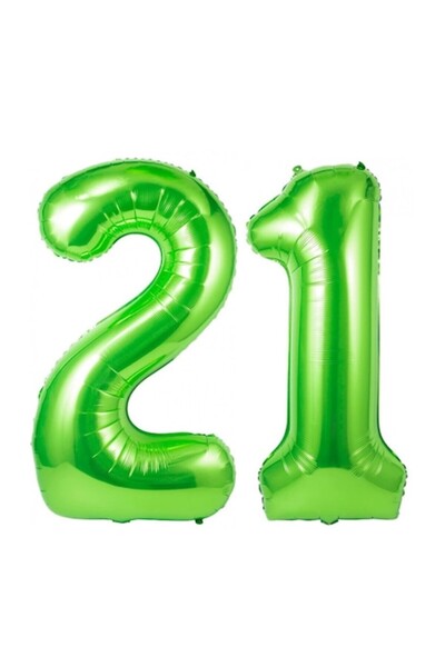 Domi Party & Gifts Set 2 baloane folie cifra, Domi Party & Gifts, Verde, aniv...