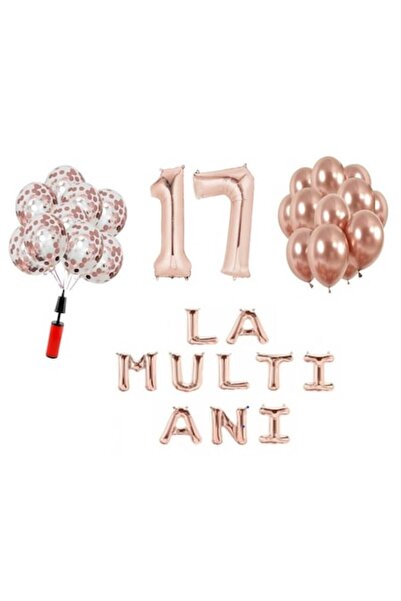 Domi Party & Gifts Set 33 baloane, Domi Party & Gifts, La mulți ani de 17 ani...