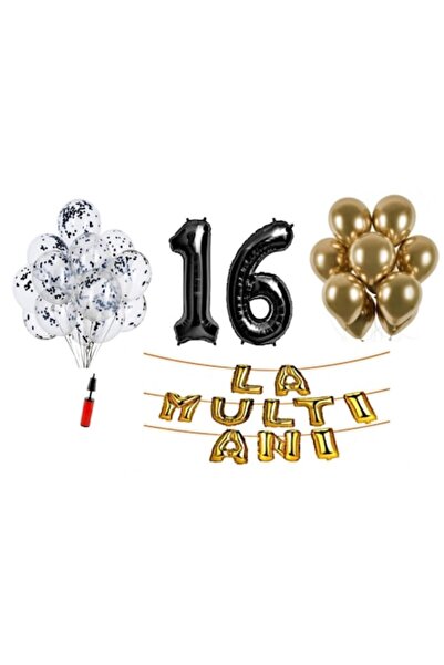 Domi Party & Gifts Set 33 baloane, Domi Party & Gifts, La mulți ani de 16 ani...