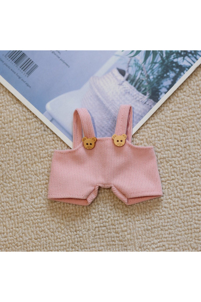 Choice لا توجد دمى وردية (قماش فقط) لملابس أطفال لابوبو مقاس 17 سم ملابس دب ق...