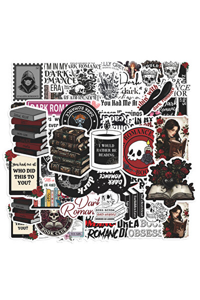 Choice 50 قطعة 10/30/50 قطعة ملصقات قراءة رومانسية داكنة رائعة على شكل رسوم م...