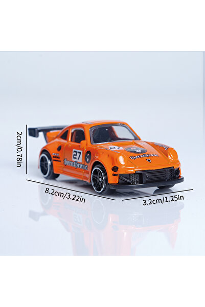 Choice 6421 1:64 Orange Min Alloy Printed Racing Car Model, Boy Toy, Halloween/Christmas Gift, Compact Fing
