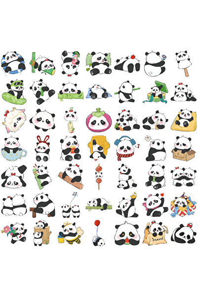 Choice 50PCS ALL 50pcs Panda Animal Vinyl Stickers Perfect for Laptops Water Bottles Helmets & More - Ideal