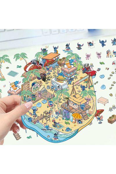 Miniso ملصقات مناظر طبيعية من ديزني ستيتش، قطعتان، ملصقات مناظر طبيعية كرتوني...