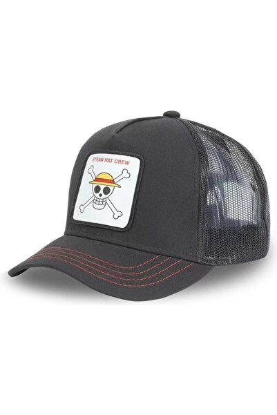 Choice3 Bandai STRAW HAT CREW BLACK One Piece LUFFY Baseball Cap Trucker Mesh...