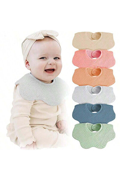 Choice مريلة أطفال زو باص نابي، مقاس واحد يناسب الجميع، 6 قطع، مصنوعة من القط...