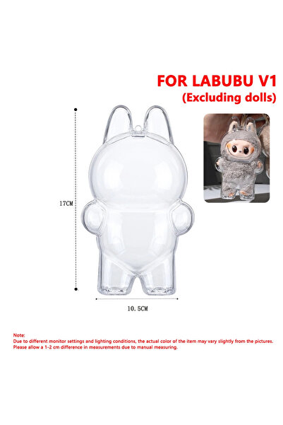 Choice لا يوجد غطاء حماية شفاف لدمية لابوبو V1، غطاء لدمية لابوبو الوحشية، صندوق تخزين دمية قزم.