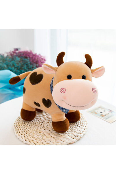 Choice دمية بقرة صغيرة ملونة كرتونية لطيفة 25 سم، لعبة قطيفة ناعمة للغاية على...