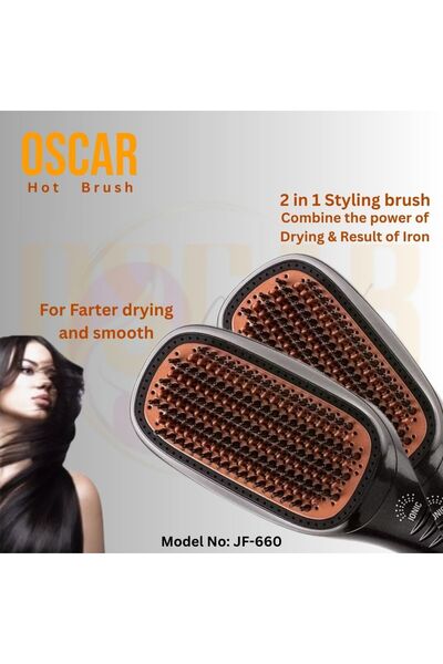 Generic Oscar Hot Air Brush for Hair Styling with Metal Comb Teeth & Ionic Technology