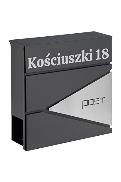 Other Skrzynka pocztowa na listy Boris antracyt z napisami