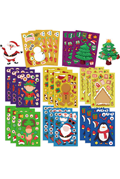 Choice 16PCS 8/16/24Pcs Vibrant Christmas Decoration Stickers for DIY Tree Pu...