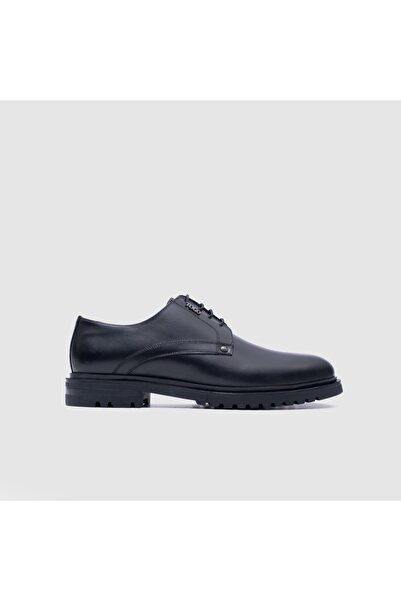 TOGO Siyah Antik Hakiki Deri Erkek Klasik Casual Ayakkabı [052333]