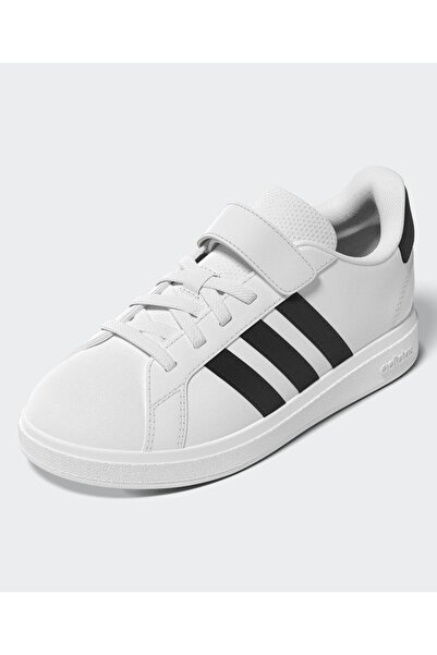 adidas Grand Court 2.0 Elastic Lace Sneakers - Cloud White & Core Black