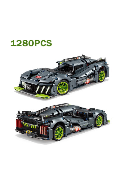 Choice no box 1280pcs Technical 9X8 Hybrid Hypercar Sports Car Building Blocks Super Racing Vehicle Decor M