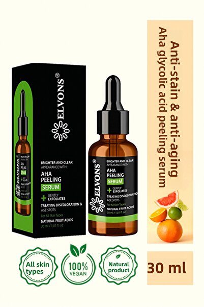 Elvons Aha Glycolic Acid Peeling Serum |   Anti-Blemish & Anti-Aging 30 ml