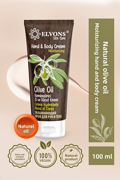Elvons 100 ml Olive Oil Extract Moisturizing and Repairing Hand and Body Cream