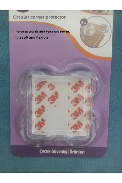 GenelTedarik Διαφανές λευκό γωνιακό προστατευτικό τραπεζιού