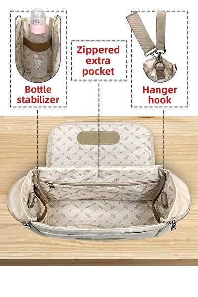 Stylo Stroller Bag Baby Stroller and Shoulder Bag X Pro with Thermos Section - Beige