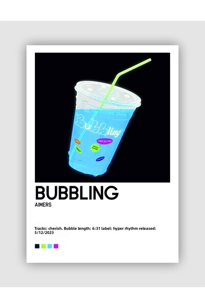 fırsatlar diyarı Poster de perete AIMERS Bubbling K-pop - Decor de perete - Hârtie groasă - Fără cadru