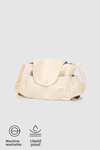 Little Gusto Liquid Proof Baby Stroller Organizer Bag Small Cotton Patterned