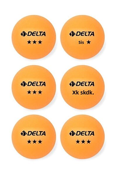 Delta 3 نجوم برتقالية 6 قطع كرة تنس طاولة بينج بونج