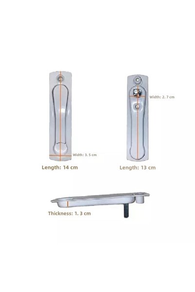 PVC Mâner ascuns pentru ușă, fereastră neagră, glisantă, mâner ascuns pentru ...