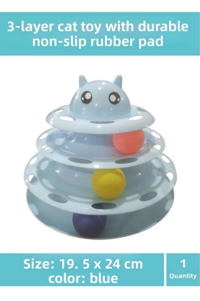 Orbitmoon منتج مميز 3 كرات ممتعة ومتينة ومضادة للانزلاق لعبة قطط من 3 طبقات م...