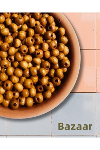 Flea Market Mărgele din lemn de 6 mm maro deschis (stejar) - 300 buc