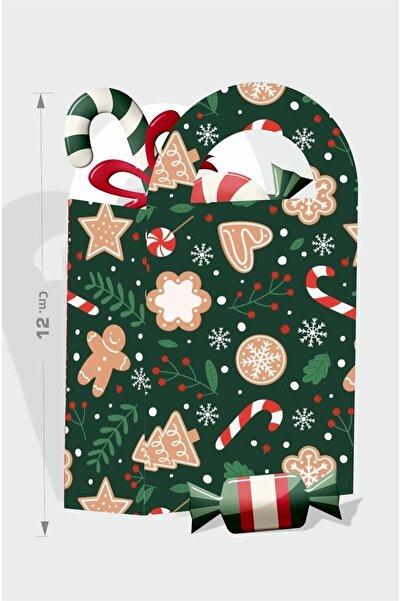 neşeli günlerim Μίνι τσάντα με θέμα το νέο έτος Cookie Man 12x7 cm Συσκευασία...