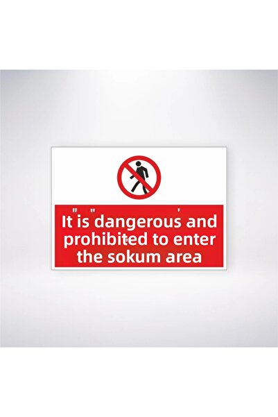 Reysa Tasarım من الخطر وممنوع الدخول إلى منطقة التفكيك ملصق 20X28 سم