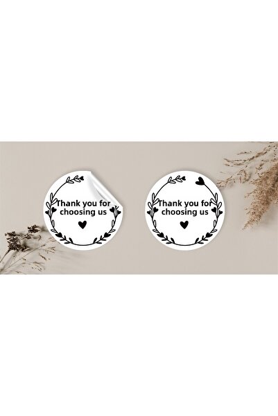 anka design 48 Pieces of Coated Sticker & Shipping Labels - Thank You for Your Prefering Us (4X4Cm)