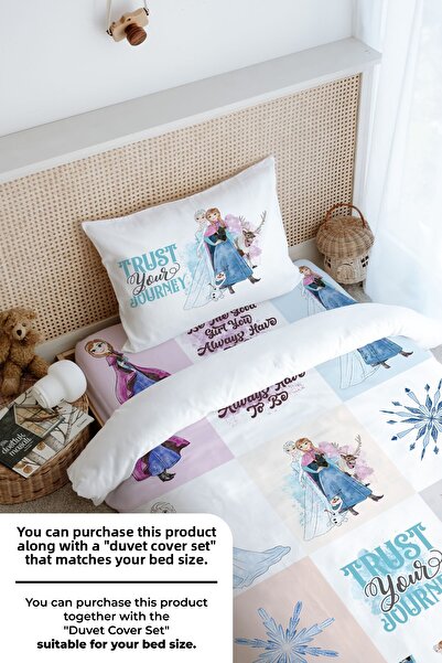 Tuğba Kuğu Single Fitted Sheet Set - Cartoon Series - Snow Queen Patchwork