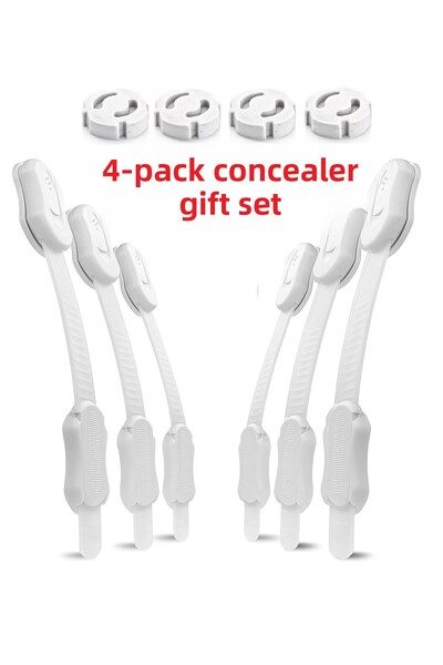 Kidkid 4 Pieces Child Lock and 3m Tape Socket Sealer Gift - 6 Pieces