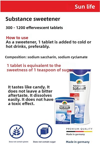 Sunlife Substoff Sweetener 1200 Tablets + 300 Tablets Gift