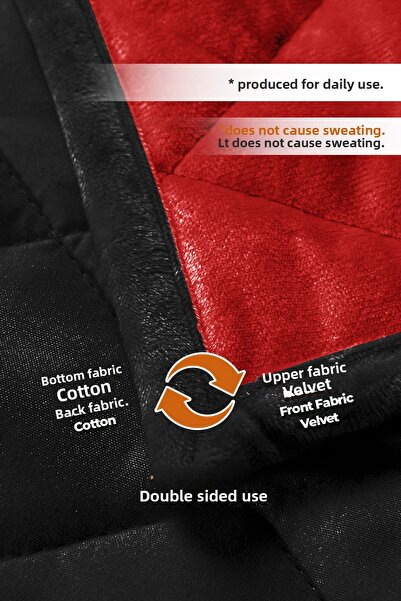 Evlen Home Collection Комплект ватирана кадифена покривка за легло, единична, супер мека, 2 части, пълни с меки влакна, червена