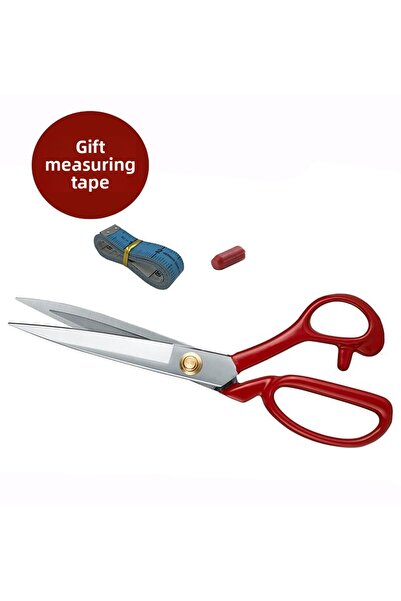 FDMSTAR Fs-1084 Red 8 Inch (20CM) Stainless Steel Scissors with Nut