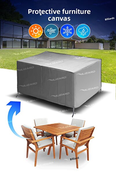 ByLizard Γκρι Αδιάβροχο Κάλυμμα Προστασίας Έπιπλων Κήπου - 320x200x80 εκ.