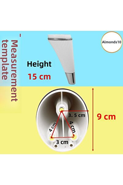 Badem10 White Chrome Iron Luxury Tv Unit - 15 cm Seat Leg
