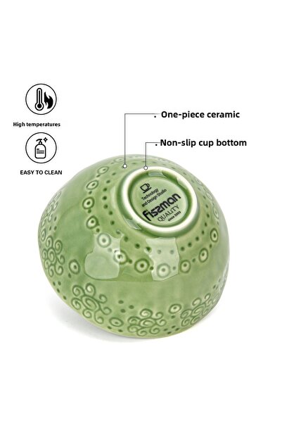Fissman Ceramic Bowl Green 14cm